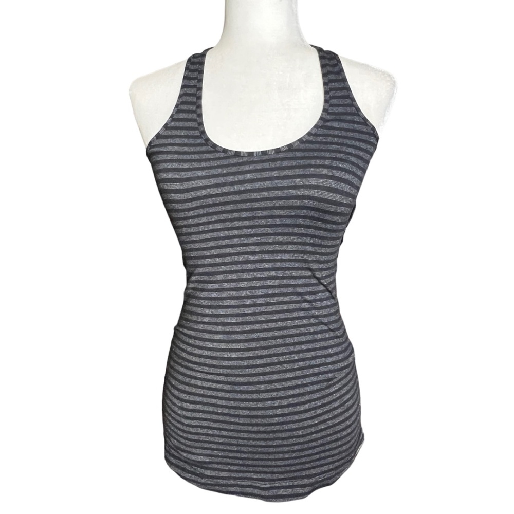 Lululemon Cool Racerback Half Micro Macro Black Heathered Black